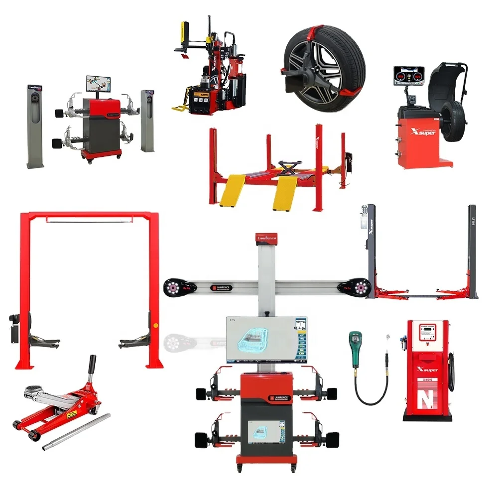 3D wheel alignment machine scissor lift tire changer and wheel balancer combo machine equipment combo with CE