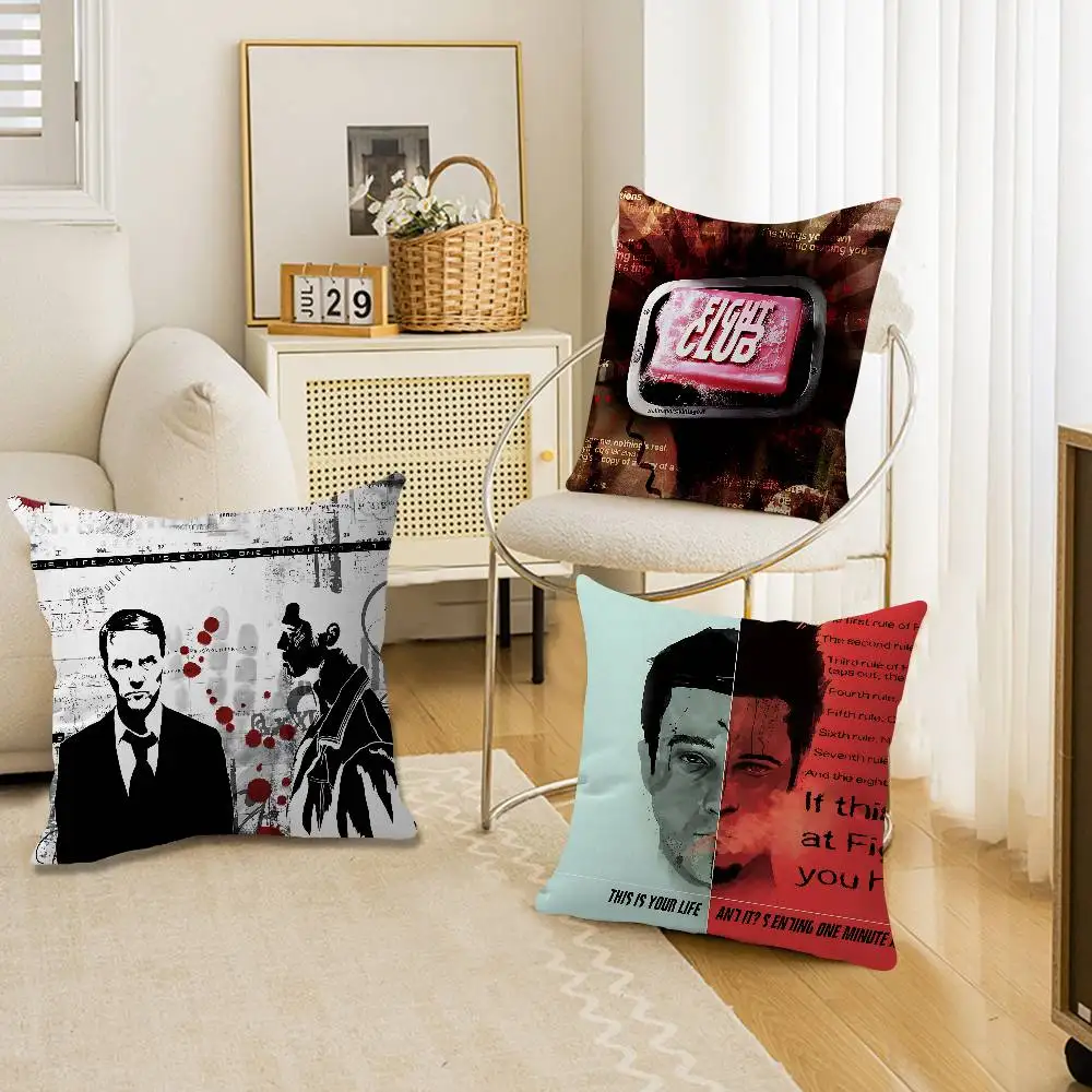 Fight Club Movie Lucky Dragon pillow cover sofa cushion cover home room decoration children gift