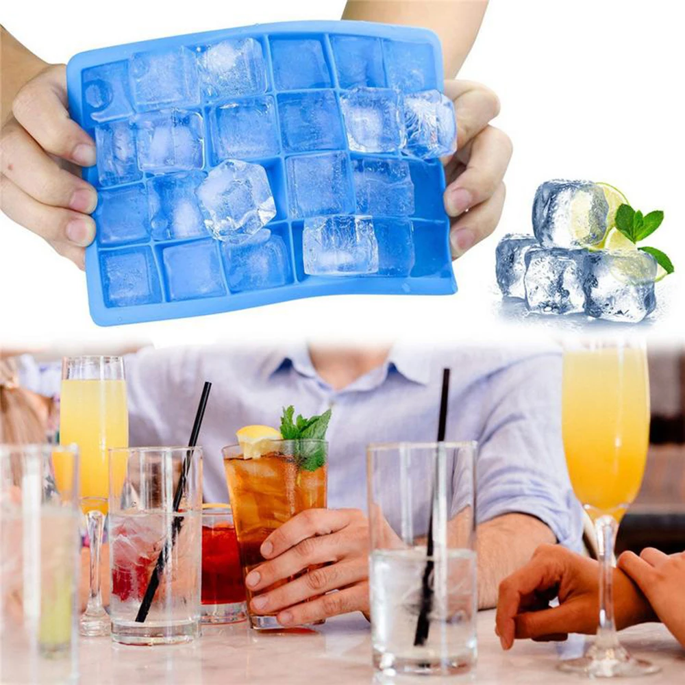 4 Colors 24 Grids Small Fruits Mold Ice Maker For Ice Cube Making Silicone Ice Cube With Lid Eco-Friendly Cavity Tray Ice Cubes