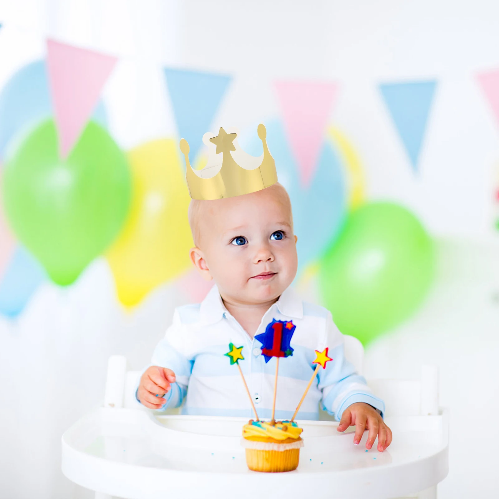 

25Pcs Birthday Crown for Kids Glitter Party Crowns Hats Unique Theme Decorative Headwear for Children Adults Classroom