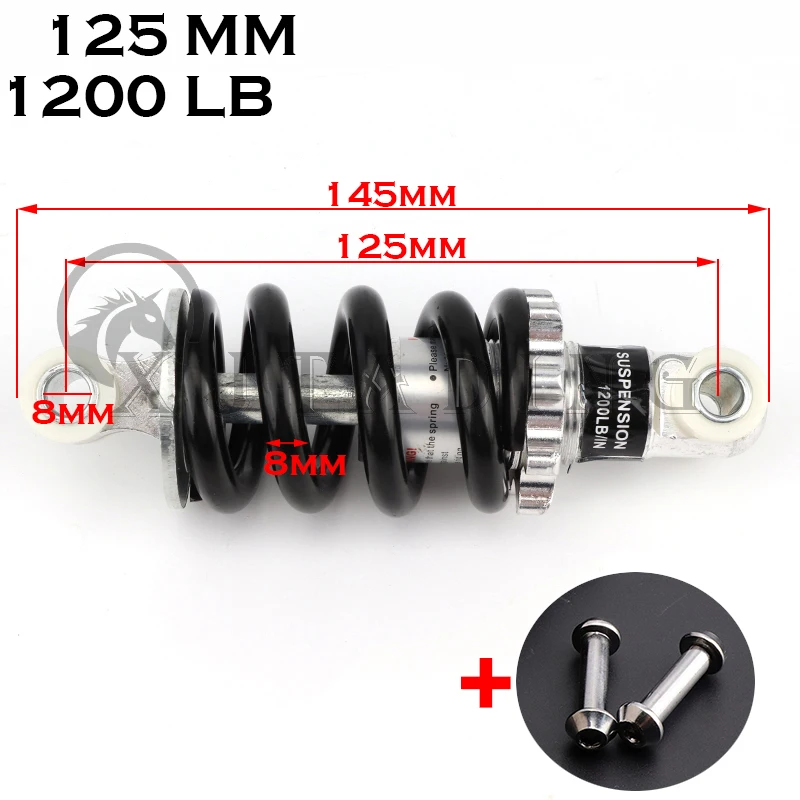 NONE 90/100/115/125/150/170/180/190/200/215MM Hinterradaufhängung Schock für 47cc49CC Super Minimoto ATV Elektroroller Mini Pocket Bike 10