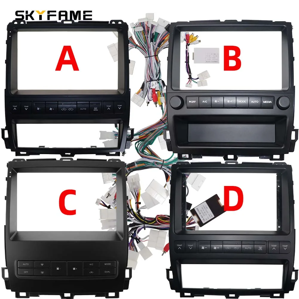 

SKYFAME Car Frame Fascia Adapter Android Radio Dash Fitting Panel Kit For Toyota Land Cruiser Prado 120 LC120 Lexus GX470