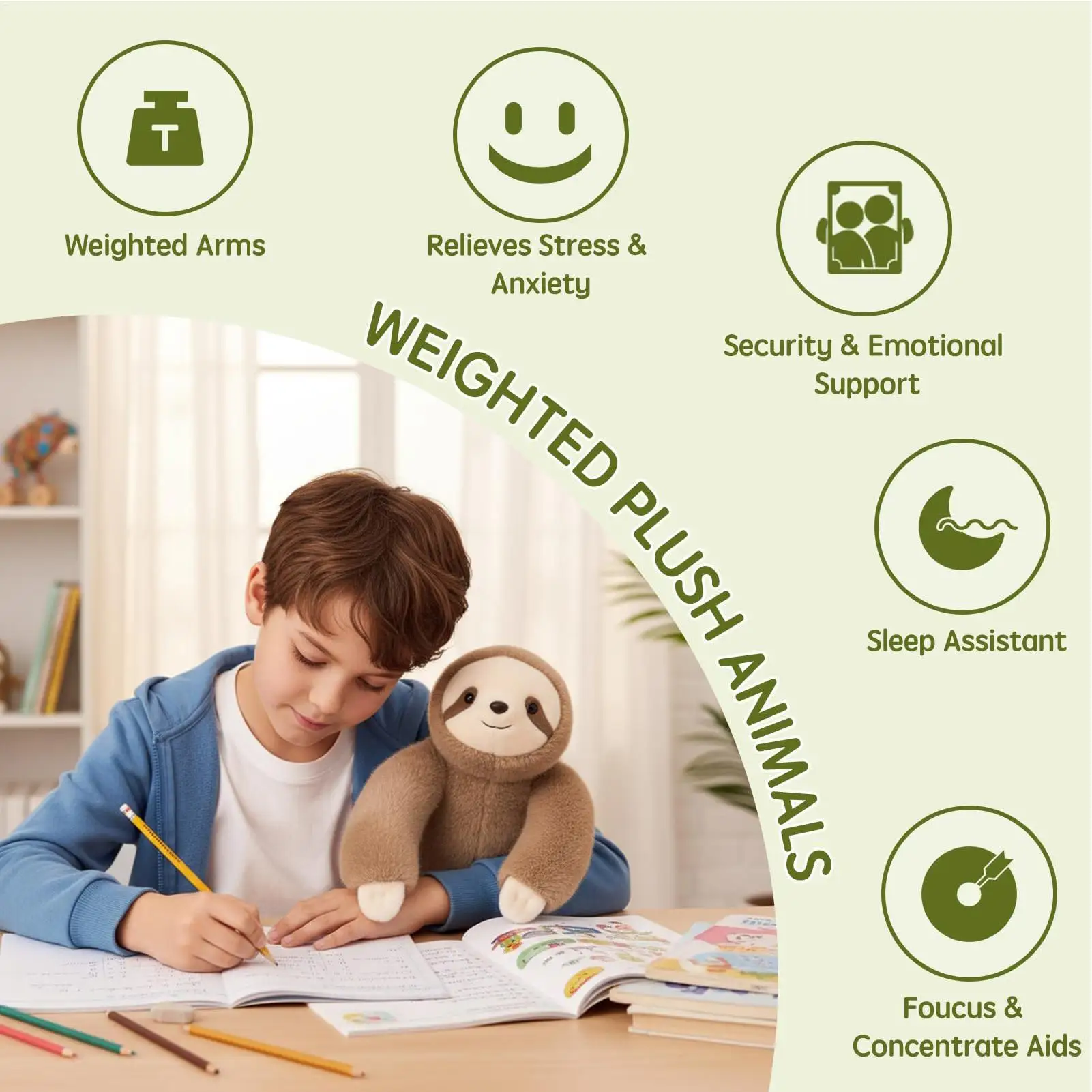 

30cm High Quality Forest Animal Doll hugging Pillow Soft Long-arm Raccoon Dinosaur Sloth Panda Koala Plush Toy Home Decor