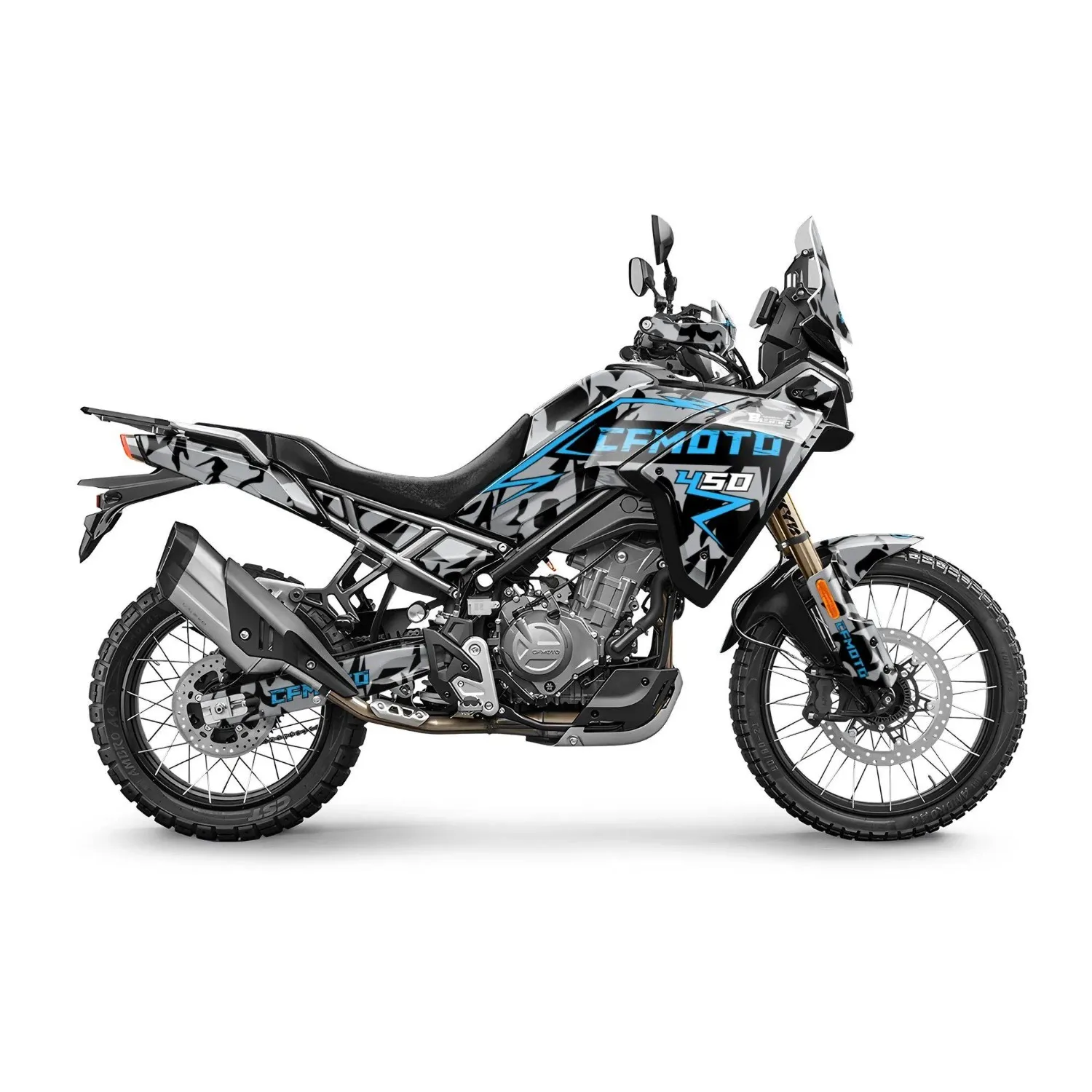 Motorcycle Body Fairing Sticker Decal Protective Street Bike Full Graphic Kit  For CFMOTO 450MT 2024-2026 Design 24