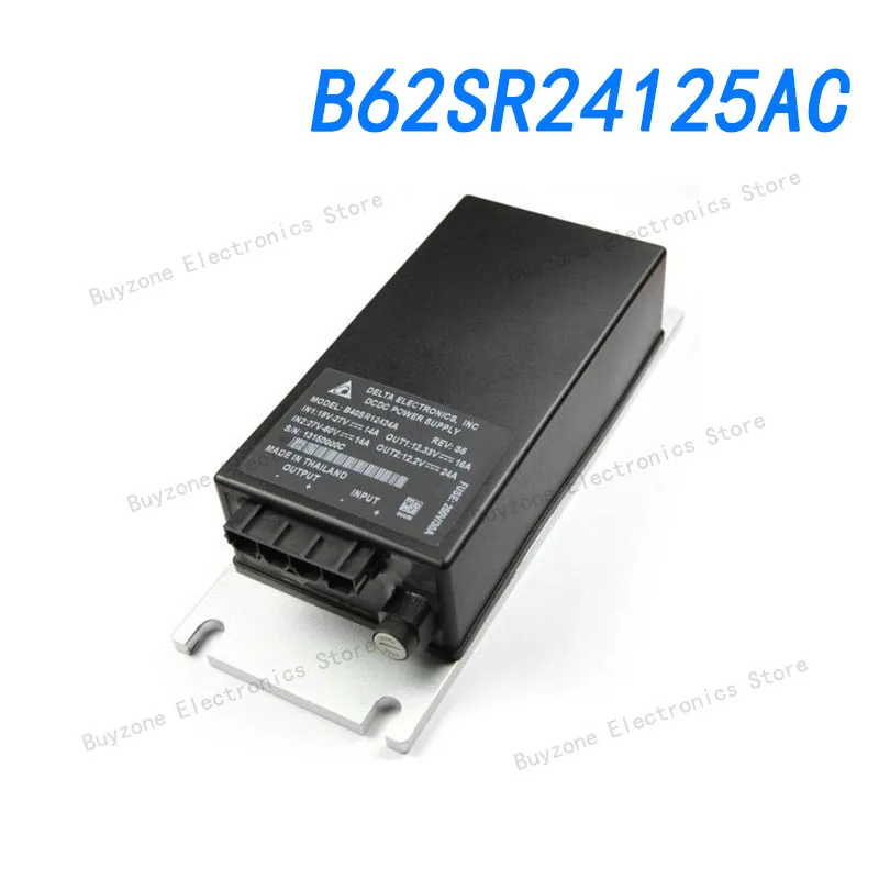 B62SR24125AC Chassis Mount DC/DC Converter, Waterproof IP67, 300W, 18-106Vin, 24Vout, Built-In Fuse Holder, No Enable Pin