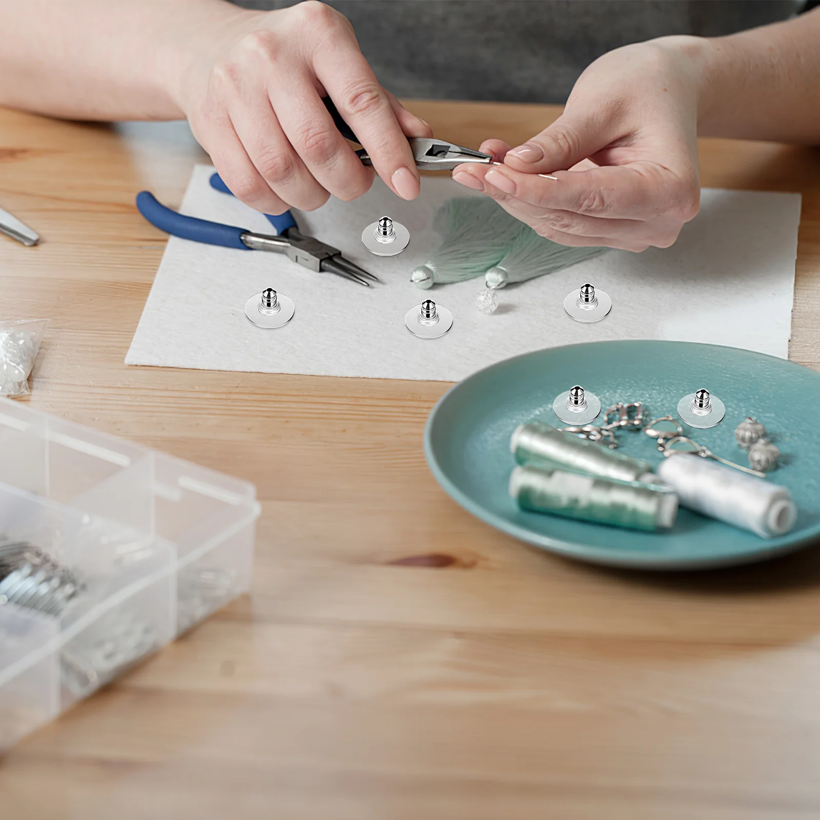 

6 pcs Silicone Earring Backs Clear Studs Replacement Locking Earring Parts Heavy Support Travel Study Sleep Use