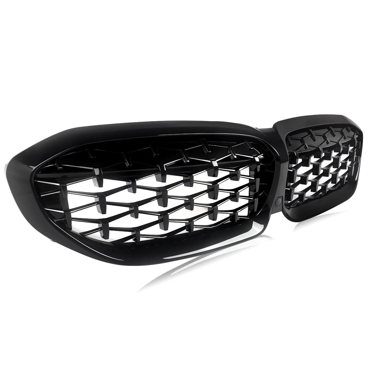 MAGICKIT لسيارات BMW 3 Series G20 Saloon/G21 Estate 2018 2019 2020 2021 شبكة الكلى الأمامية مع ملحقات السيارة باللون الأسود اللامع #4