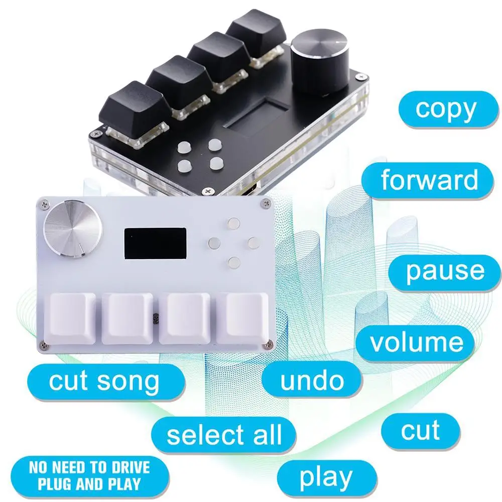 Custom Mechanical Numpad 2/3/4/5/6/7/8/9/10/24 Keys Hotswap Programmable Macro Function Switches Keyboard For Gaming Photoshop