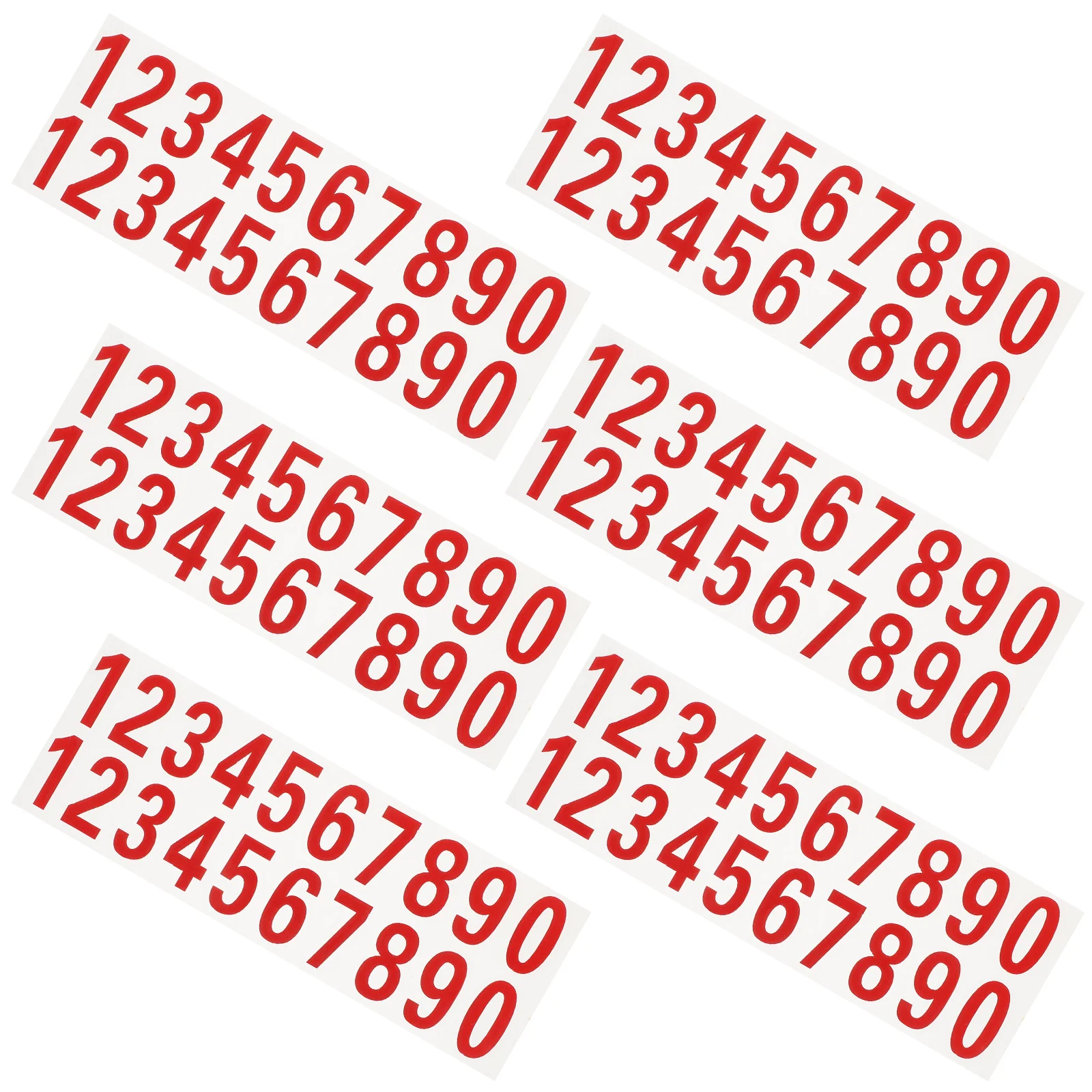

6pcs Number Stickers Large Clear Self-Adhesive Pvc Pet Reflective Numbers For Mailbox Trash Can Door Outdoor Address Signs House
