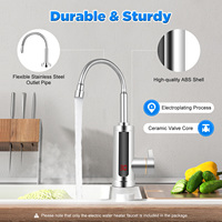 3000W Electric Water Heater Faucet 304 Stainless Steel ABS Material 6 * 48cm Size 1.25kg 220V Voltage Instant Kitchen Heater