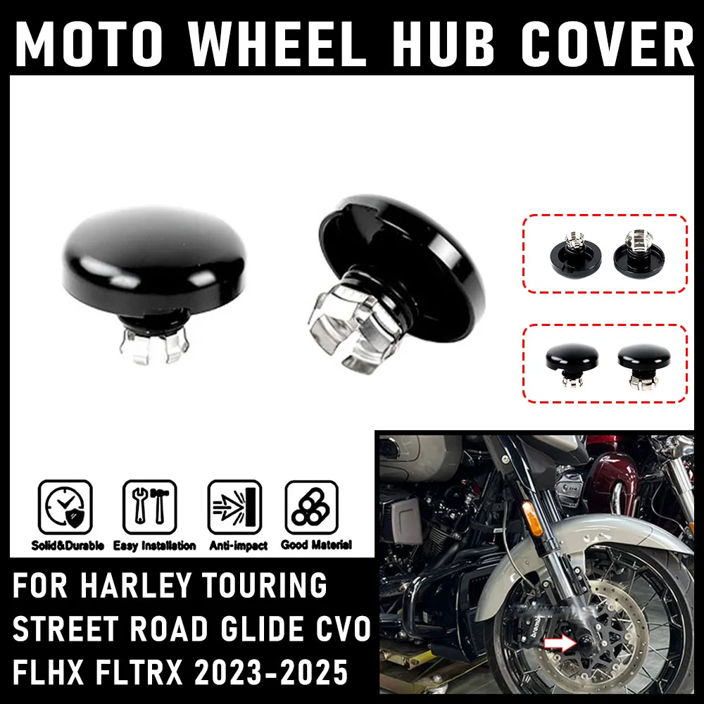 

NEW Motorcycle Wheel Lug Cover For Harley Front Axle Nut Caps Touring Road Glide Street Glide FLHX FLTRX CVO Models 2023-2024