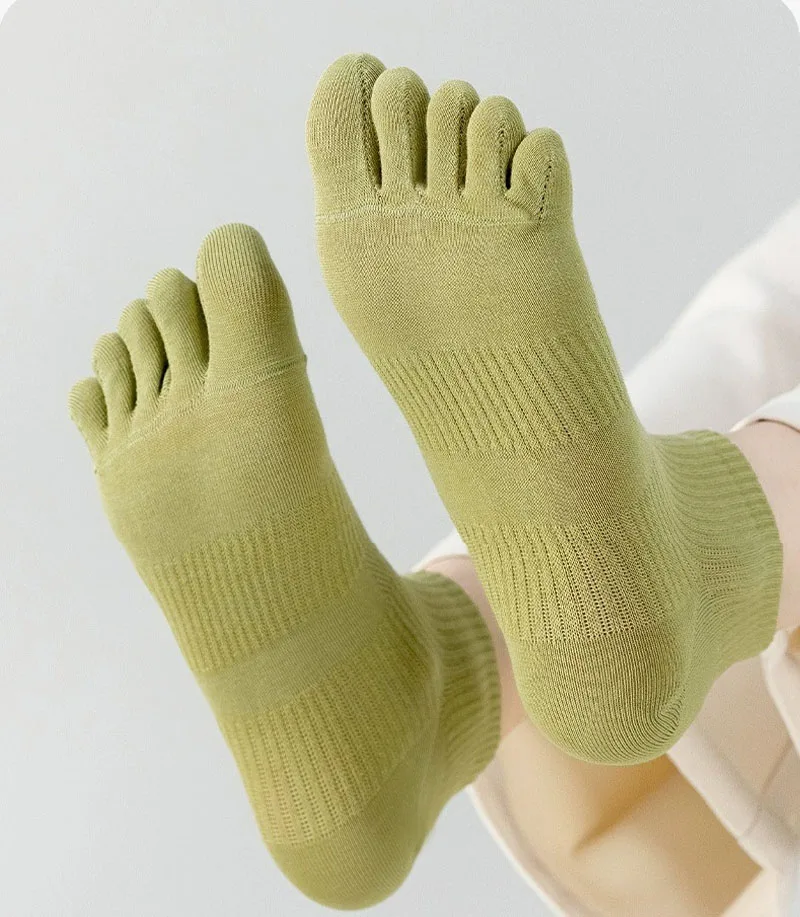 Frühling Sommer Sport Fünf-Gefingert Socken Frauen Mid-Rohr Baumwolle Socke Absorbieren Schweiß Und Deodorant Mesh Atmungsaktive Split-Toe Socken