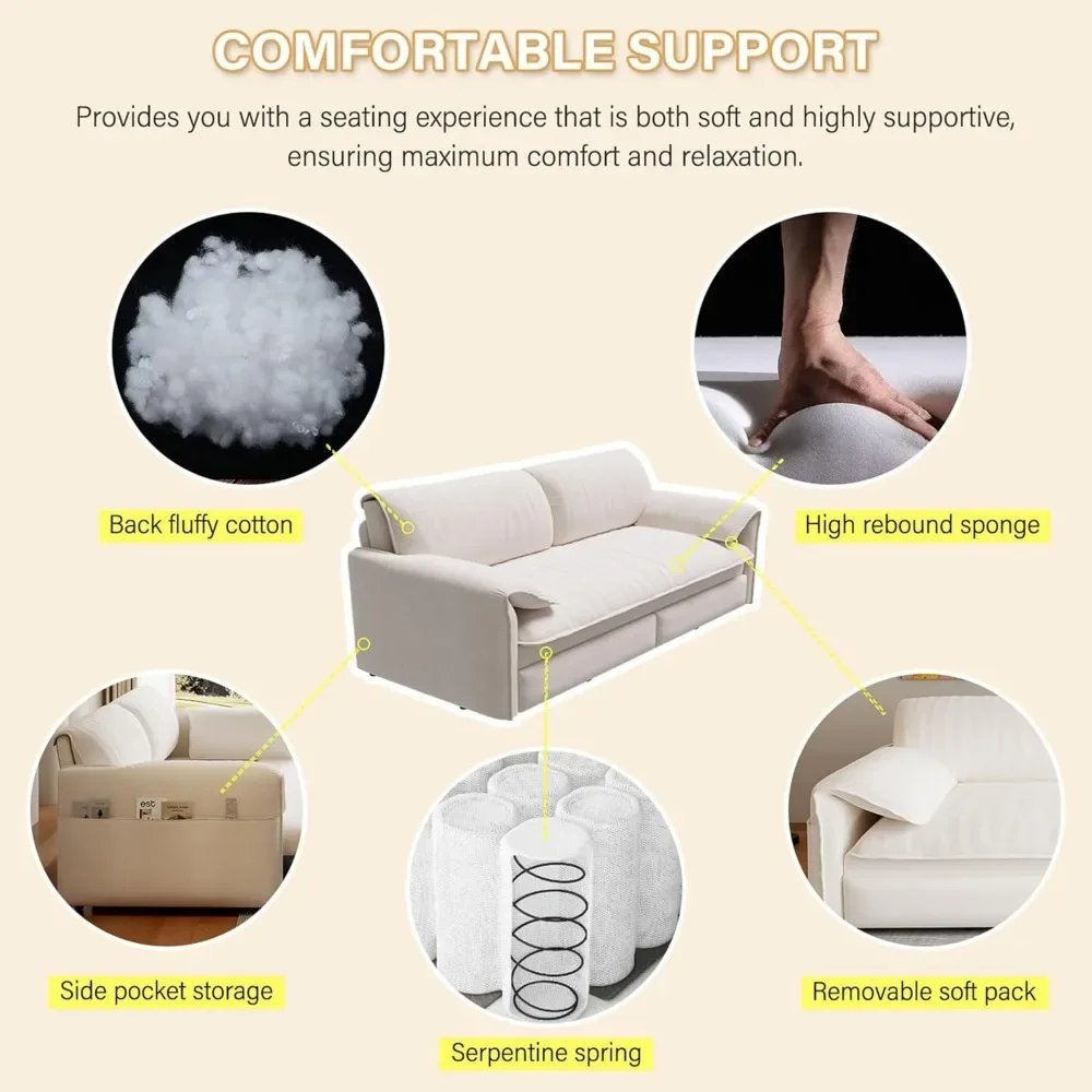 أريكة سرير بحجم كوين 66 بوصة، أريكة نوم قابلة للسحب 3 في 1 مع مساحة تخزين جانبية، أريكة مخملية بمقعدين للمنزل