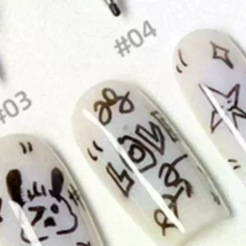 Nail Art Graffiti Line Pen Gel Painting Waterproof Wire Drawing Pen Detail Sketching Pen Nail Design Tools
