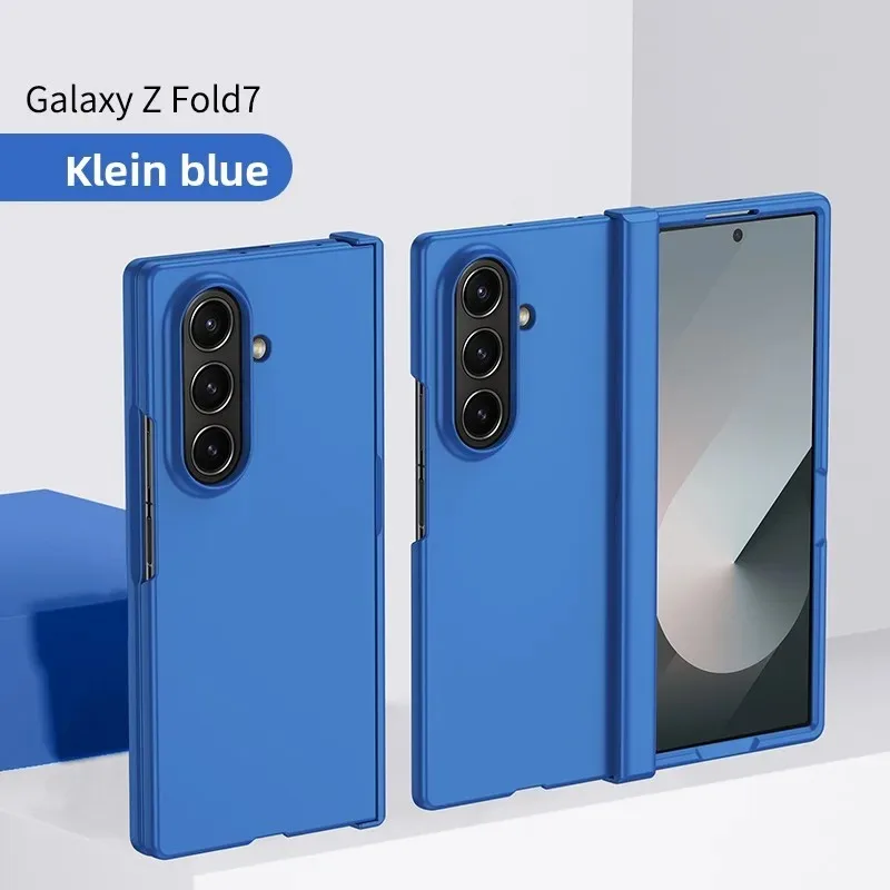 Mit Scharnierverbindung Handyhülle für Samsung Galaxy Z Fold7 Z Fold 7 6 5 4 3 5G stoßfeste Abdeckung Halter harte PC-Schutzhülle