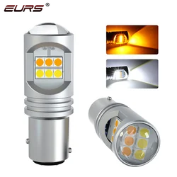 1X 1157 BAY15D BA15D 3030-12smd Len P21/5w 7443 3157 Signal Lamp White Yellow 10-30V Led Car Bulb Auto Lamp Reverse Rear Light