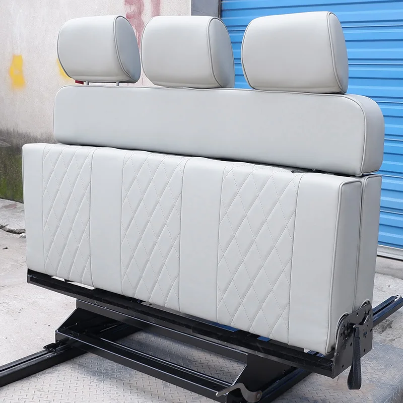 Customizable Breathable Leather Three-Fold Sofa Bed Comfortable Adjustable Seat for Camper Vans RV & Motorhomes Vans view 3