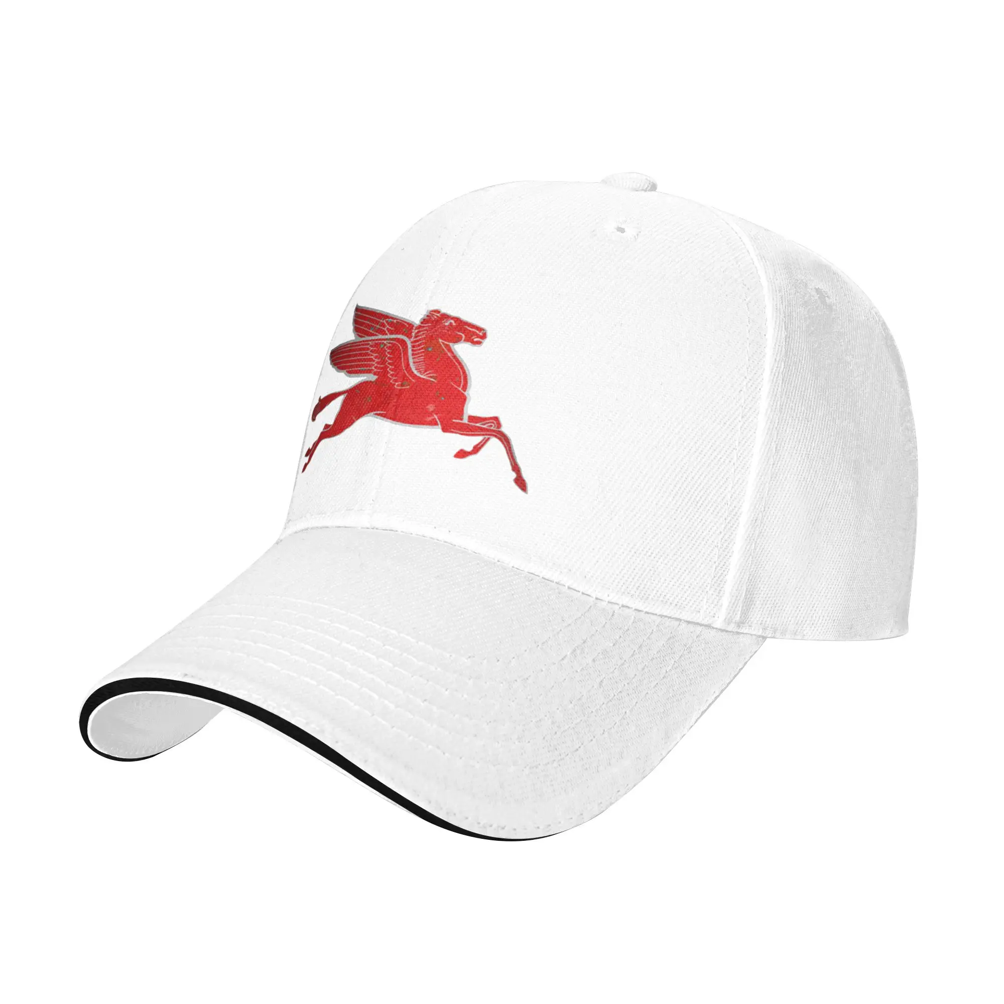 Red Pegasus distressed version facing right  Gift For Children Men Women A Baseball Cap Hat