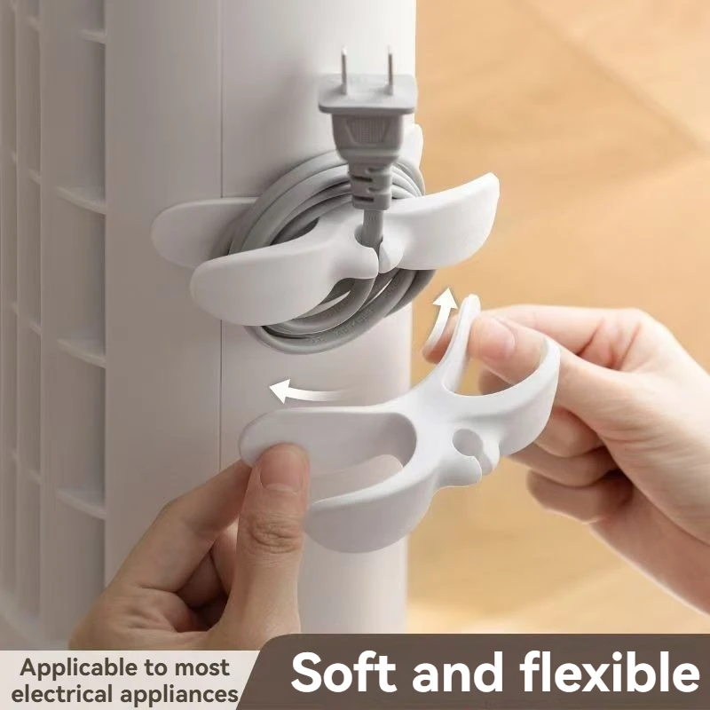 4個/ケーブルオーガナイザー弓型ハブ、複数の色をご用意、ポータブルケーブルオーガナイザー