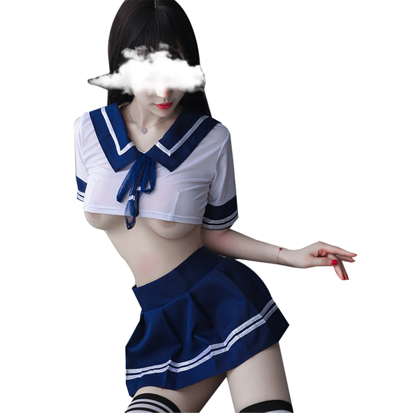 New Sexy School Girl Japanese Erotic Women Costume Lace Babydoll Sexy Cosplay Lingerie Student Uniform With Miniskirt Outfit