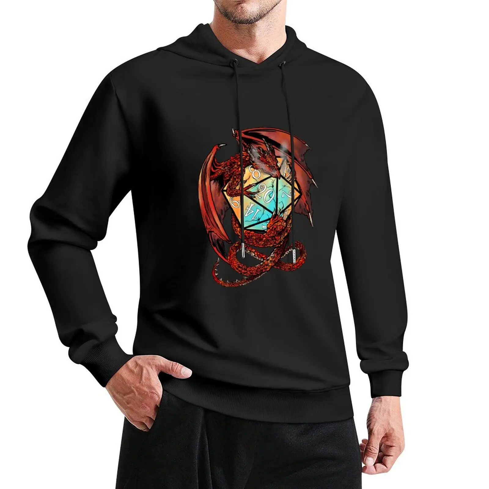 

Red Dragon Dice Pullover Hoodie graphic t shirts men fashion men hoody