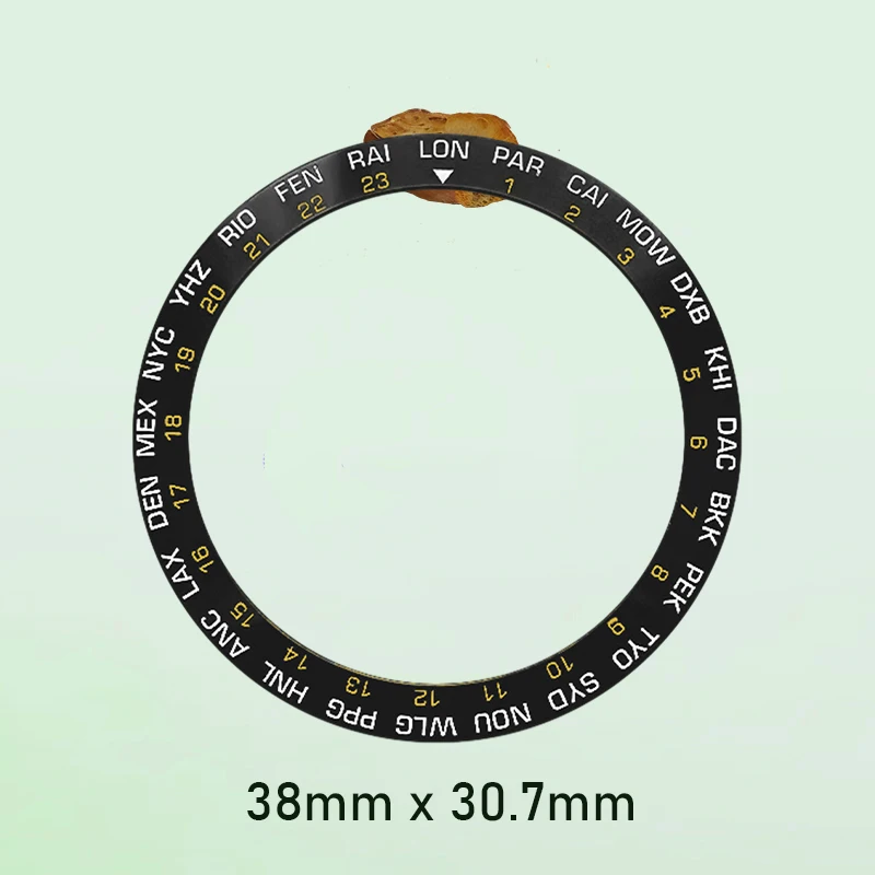 

38mmx30.7mm SKX007 Curved Ceramic Bezel Insert Ring Fits SKX007 SKX009 SRPD SUB Watch NH35 NH36 Movement Watch Bezel Insert Part
