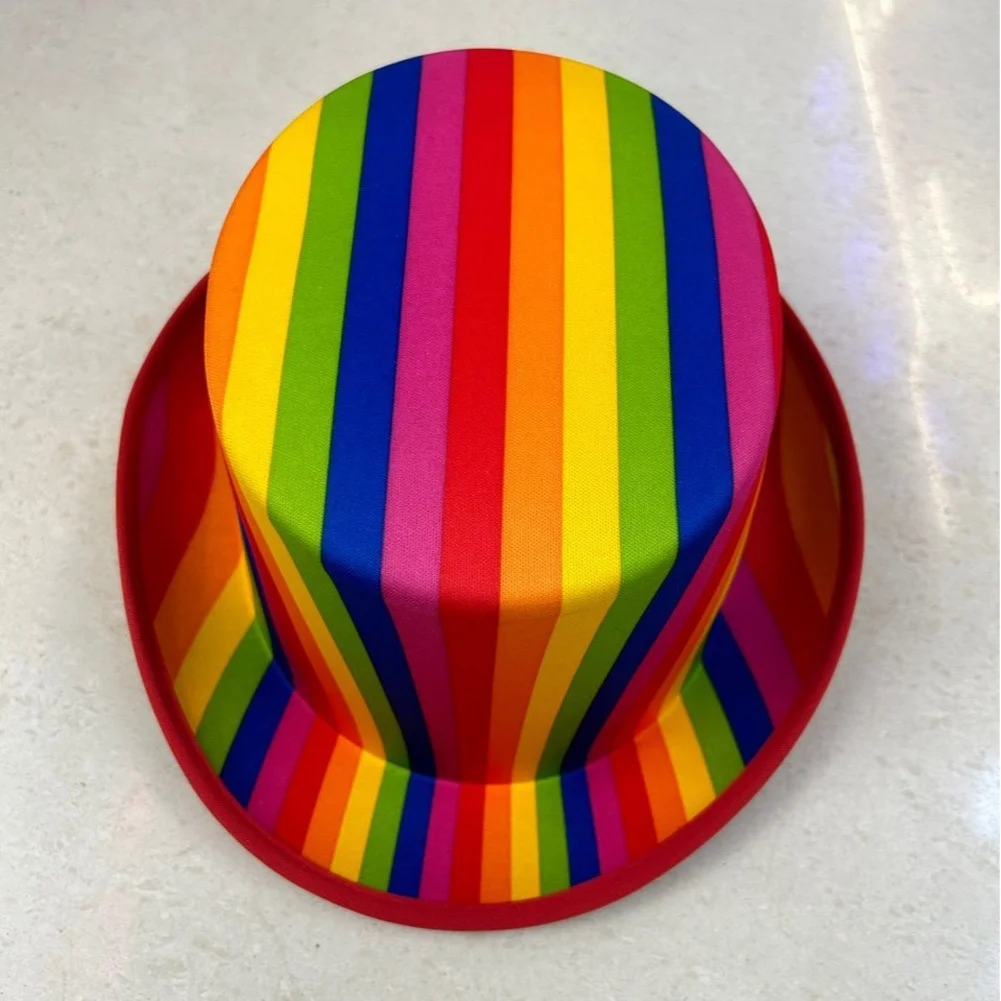 Colorful For Jester Clown For Top Hat Tall Polyester Black 28x24x16cm Lightweight Funny Makeup Prop For Halloween For Carnival