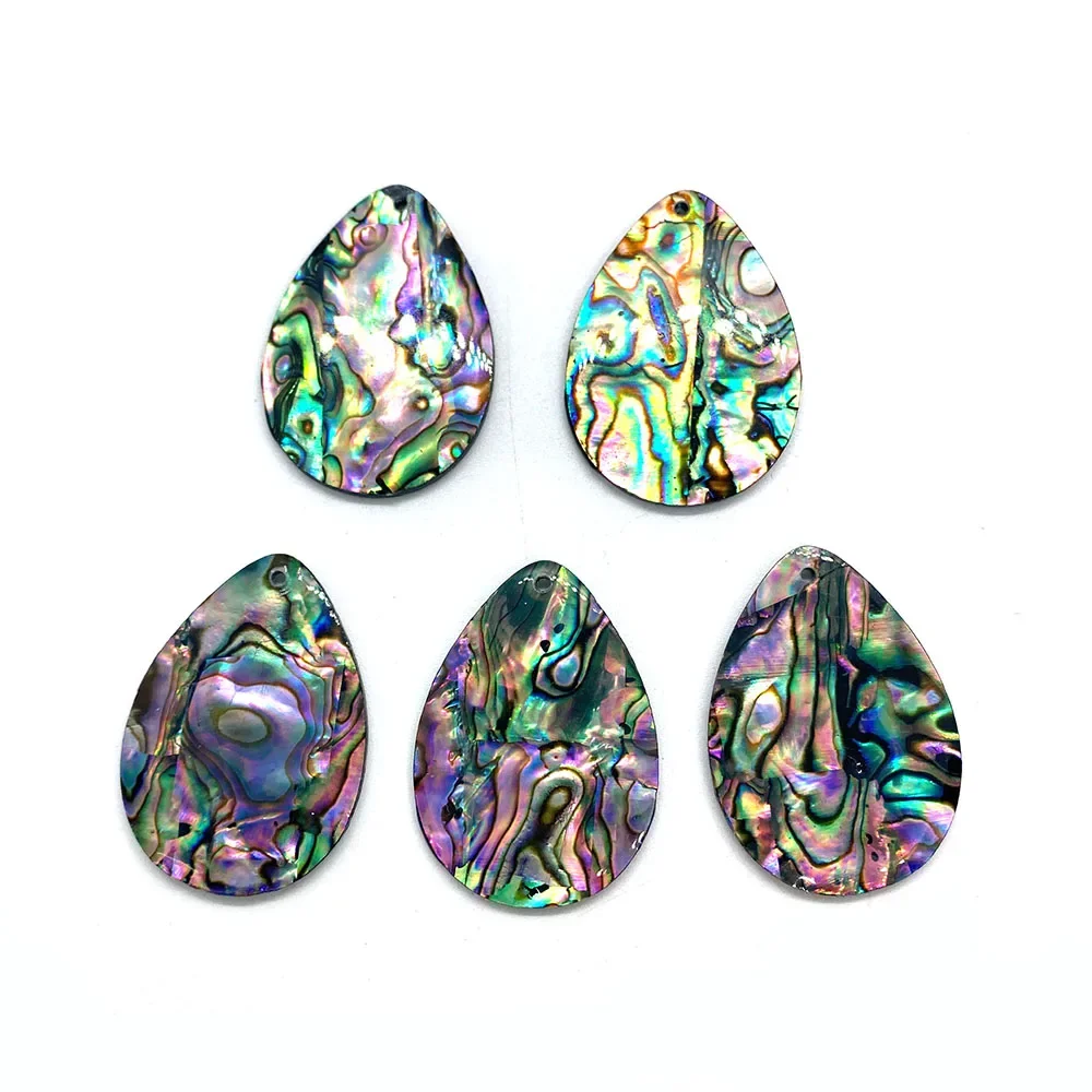 Natural Abalone Shell Small Pendants DIY Jewelry Making Earrings Necklace Water Drop Shape Seashell Teardrop Charms Accessories