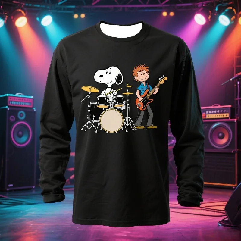 

MOTO-Snoopy новый модный топ с длинными рукавами и принтом на весну и осень с 3D-принтом