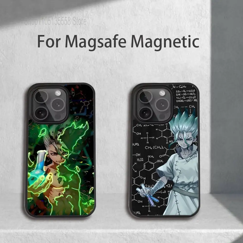 

Чехол для телефона Senku l-Ishigami DR S-Stone для iPhone 17,16,15,14,13,12,11, Pro, Max, Plus, Mini, SE4, E с магнитной беспроводной зарядкой Magsafe