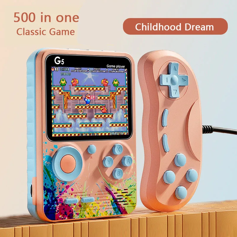 G5 Pocket Game Console with 500 Classic Games Nostalgic Retro 3.0 inch Portable Game Console Childhood Memories Game Console