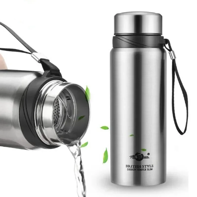 1000ml Large Capacity Double Stainless Steel Thermos For Water Vacuum Flask Insulated Thermo Bottle With Tea Infuser Thermal