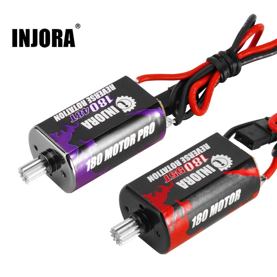INJORA 180 ブラシ付きモーター 48T 55T ステンレススチールピニオン