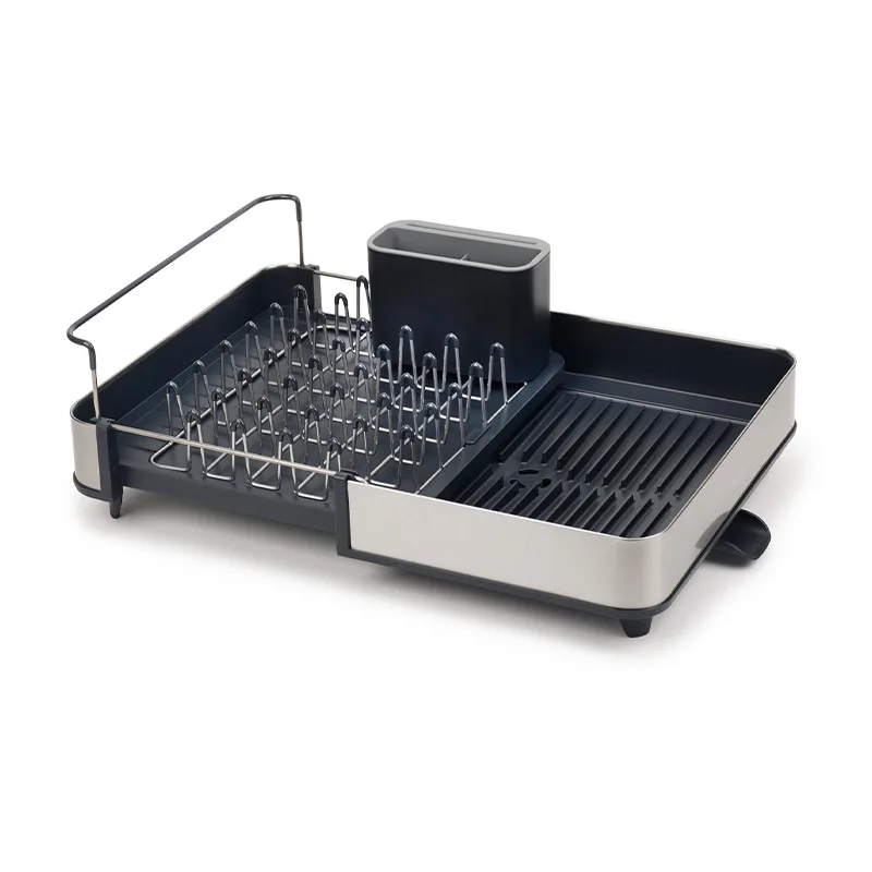 Kitchen Drainage  Rack  Drying Rack Cupboard Storage Cutlery Rack Adjustment Automatic Pull-out Water