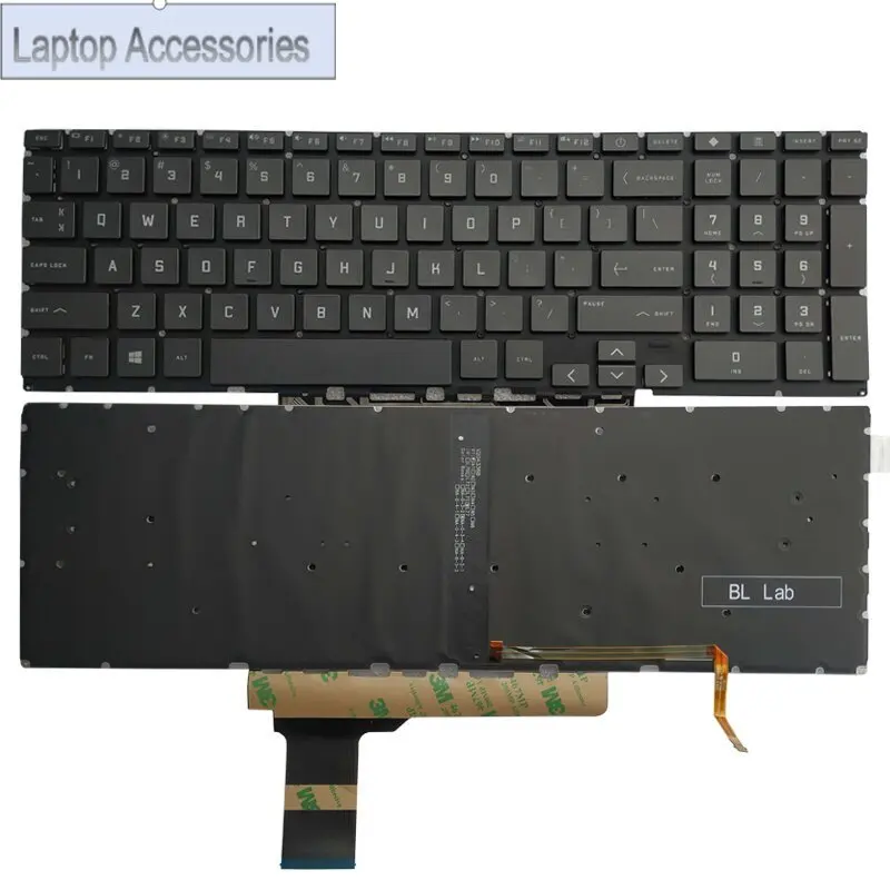 New US/Spanish Keyboard For HP Victus TPN-Q263 16-E 16-e0078ur 16-D 16-D0013dx 16-D0030 16T-D000 English Black