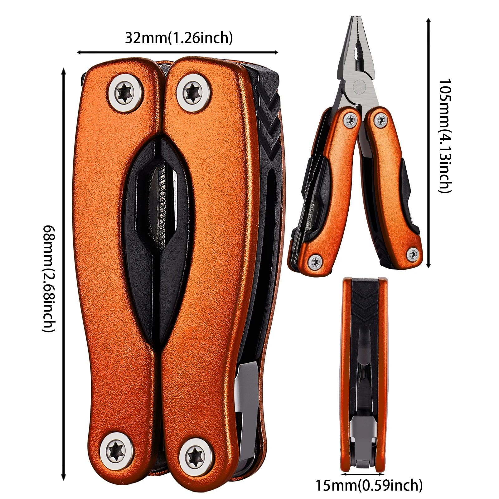 Multitool Pliers Folding Multifunctional Pliers Outdoor Camping Portable Folding Kinfe Pocket Pliers Gifts for Men Dad Husband