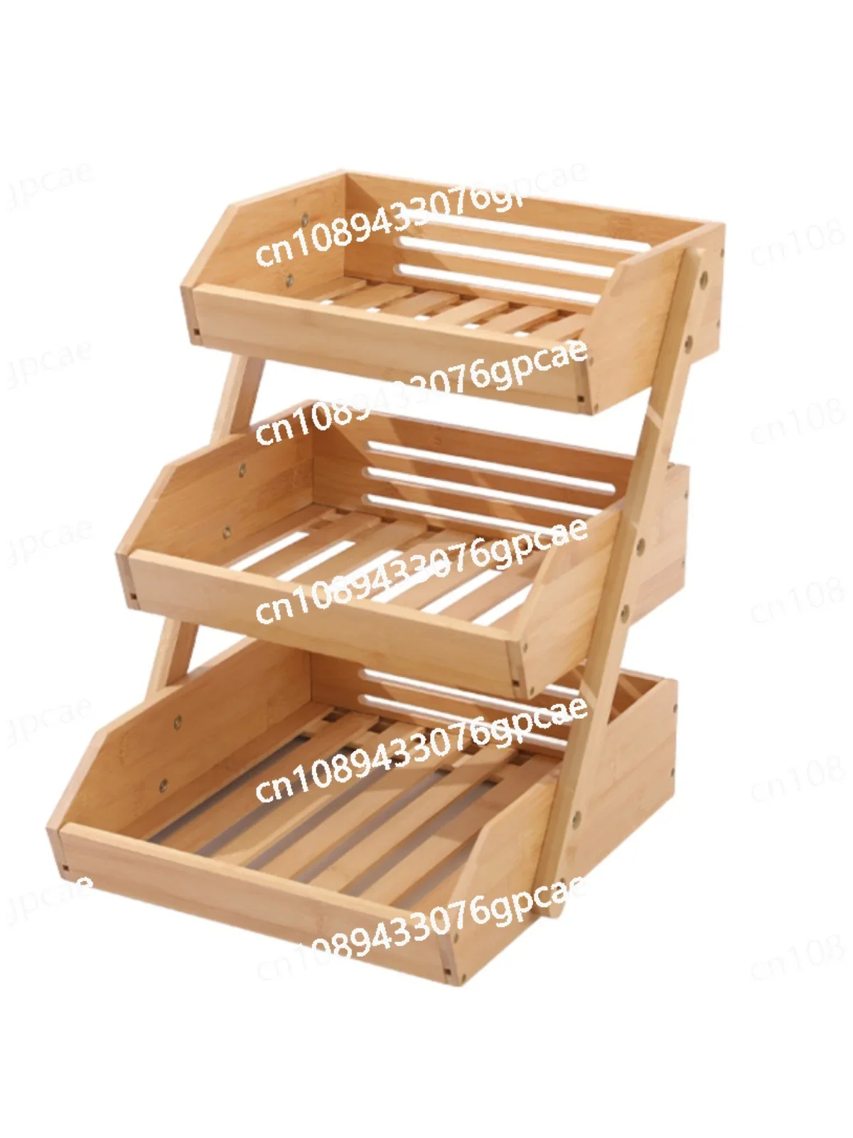 Fancy Bamboo Storage Basket Fruit Bread Rack Snack Storage Basket Kitchen Rack Seasoning Rack Countertop Storage