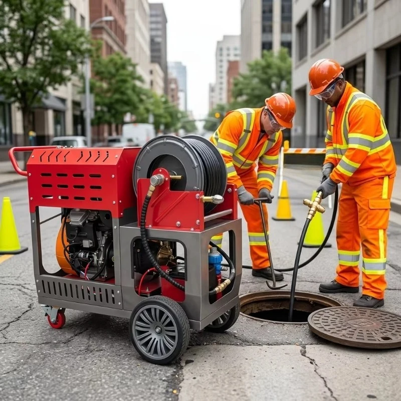 Sewer Jetting Machine for Sale Trailer Mounted Drain Pipe Cleaning Equipment High Pressure Washer
