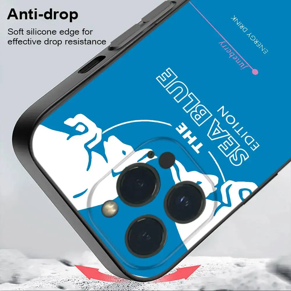 Custodia per telefono B-bulls rossa per IPhone16 15 14 13 12 Mini 11 Pro XS Max X XR SE5 6 7 8 Plus Cover morbida in silicone