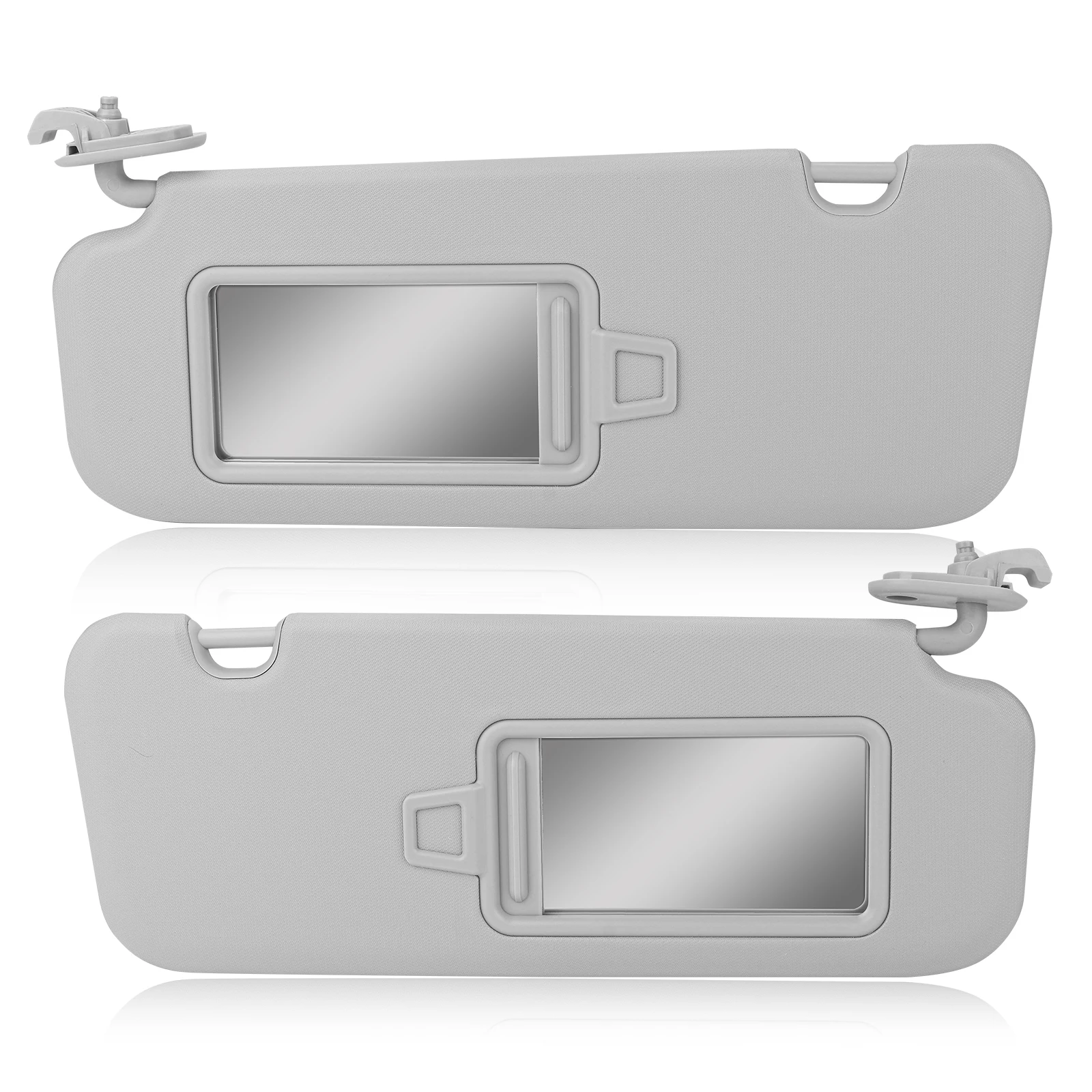 

2PCS Grey Interior Sun Visor Make Up Mirror Left Right Driver Passenger Side Sun Visor For Modern Elantra 2016, 2017, 2018, 2019