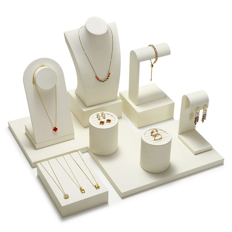

Luxury Jewelry Display Set Elegant Showcase for Rings Necklaces Earrings High-End Props Counters for Jewelry Counter