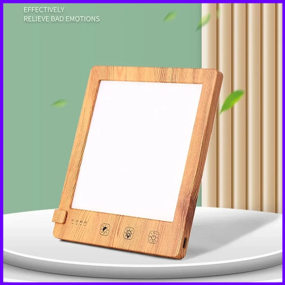 SAD Lamp Light Therapy 3-Color Mood Boosting Anti-Fatigue Desk Lamp Emotional Night Light for Bedroom Office