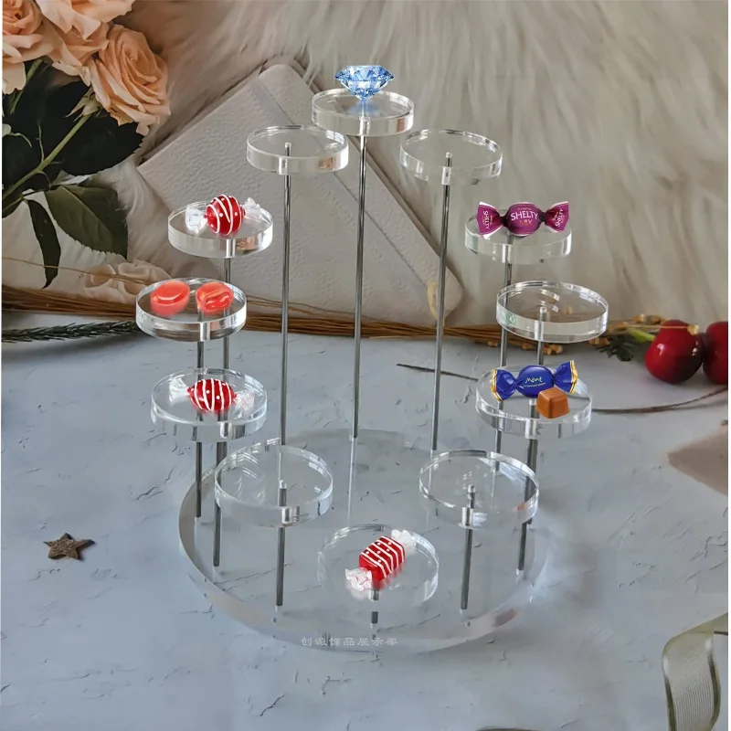 3/5/12 base acrylic figure ring jewelry display stand  table cake dessert display stand