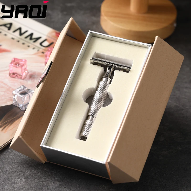 

2026 Flash Sale！YAQI PILOT Stainless Steel Safety Razor - 0.95mm Blade gap Durable High quality Men's Grooming Shaving Tool