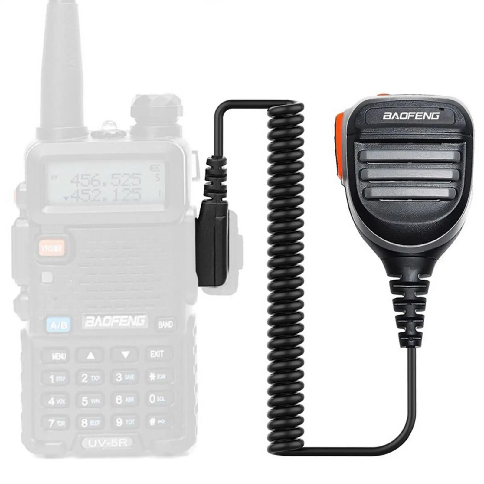 PTT Speaker Mic for BaoFeng UV-5R UV5RA F8 UV-82 Two Way Radio Walkie Talkie