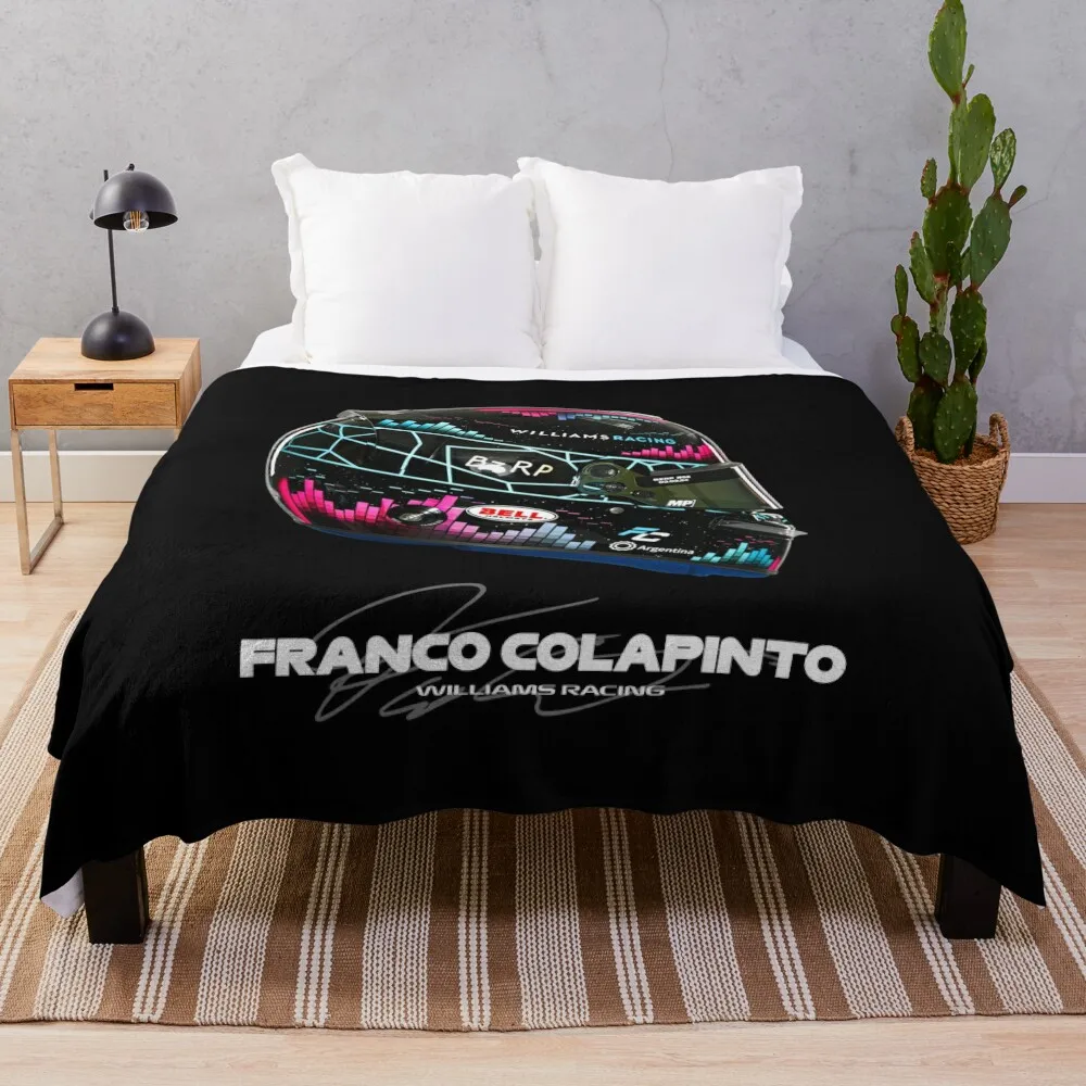 

Franco Colapinto (F1 2024 Helmet) Throw Blanket Soft Beds Comforter Blankets For Sofas Blankets