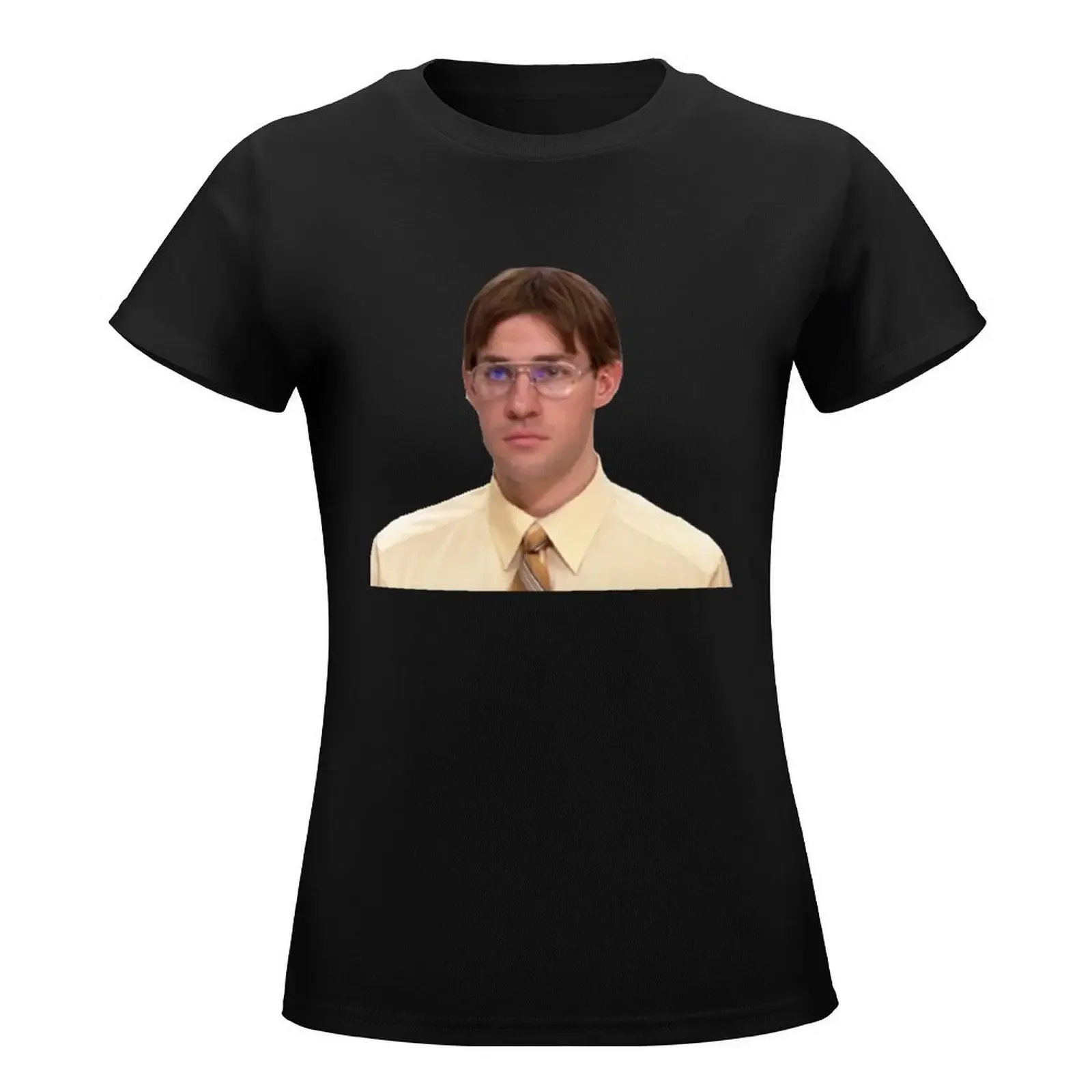 Jim Halpert As Dwight Sticker T-Shirt hippie clothes graphics korean fashion Women's tee shirt