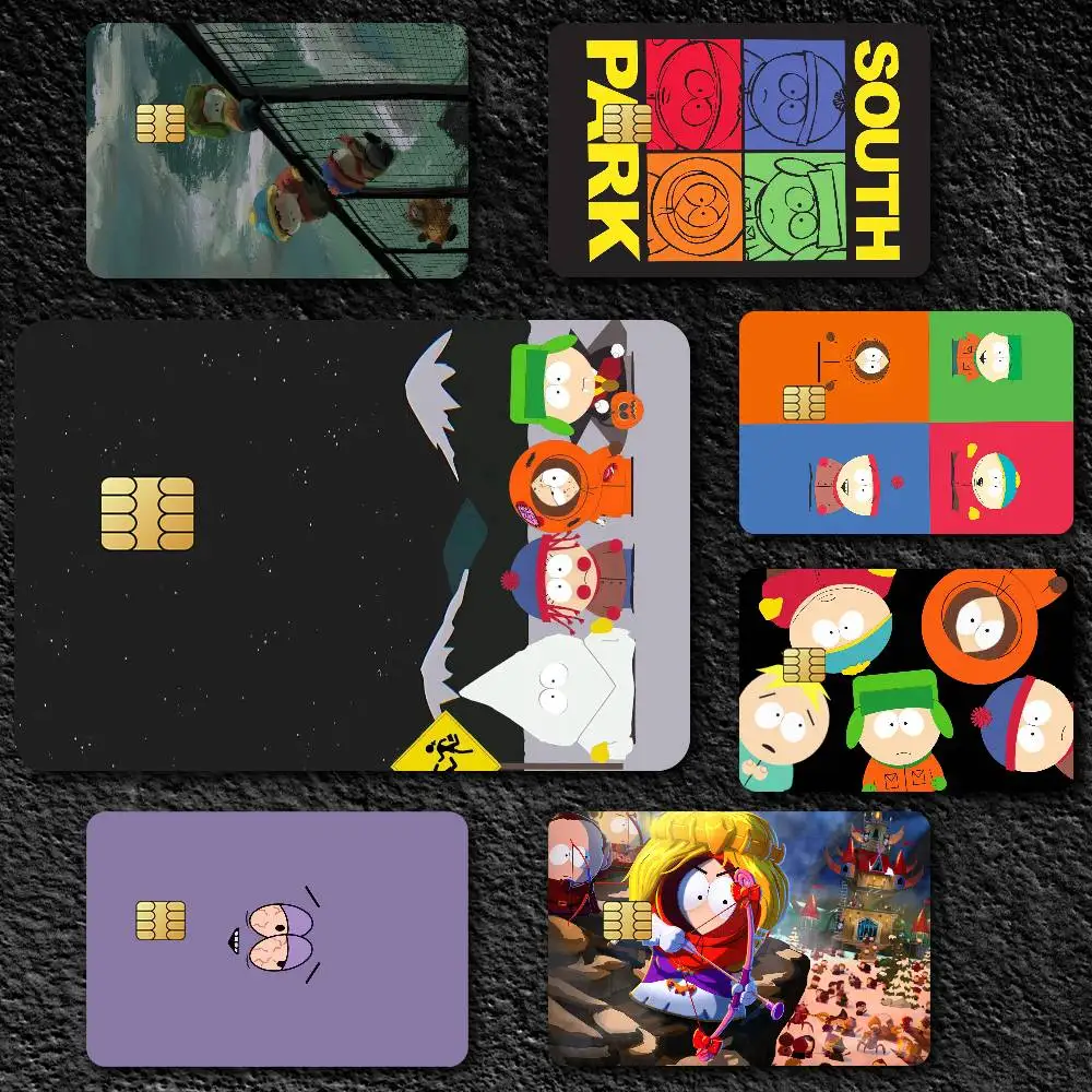 Cartoon S-South Park Credit Card Skin Stickers for Bank Card Bus Metro Card Sticker Waterproof Gift