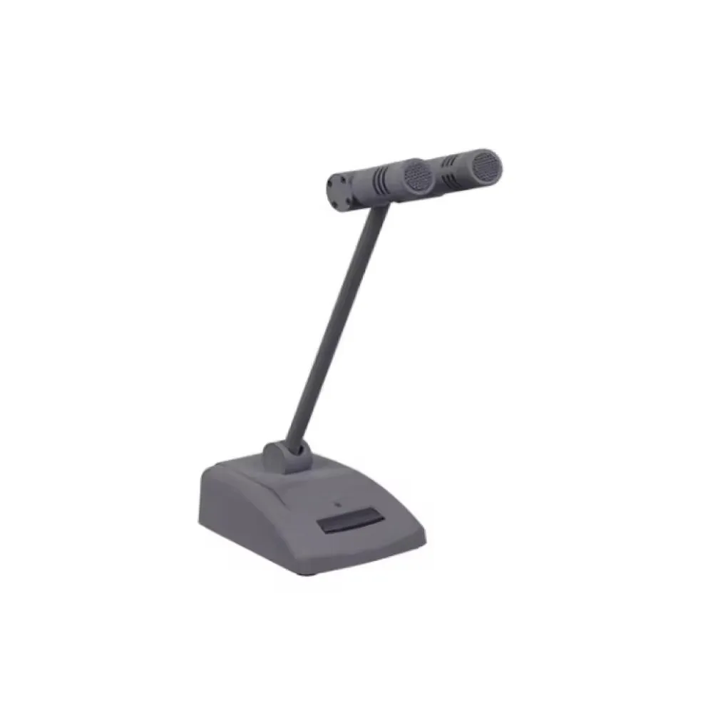 Wired Conferencing Microphone Condenser Desktop Microphone with 2 Microphones, Material, Metal, Plastic