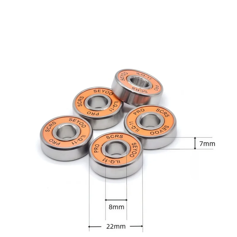8 Stück 8x22x7 Keramiklager ABEC-11 608 Keramiklager 608RS Lager für Skateboard – Detail 9